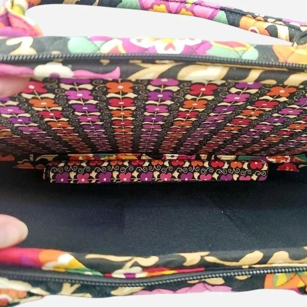Vera Bradley Floral Laptop Bag - Black, Pink, Orange, Green